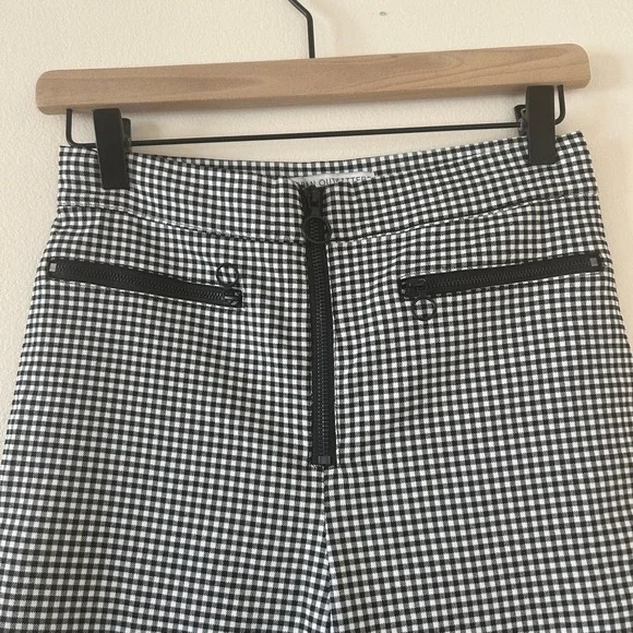 Urban Outfitters Black White Gingham High Rise Zipper Pocket Pants Size‎ 6 - Picture 4 of 8